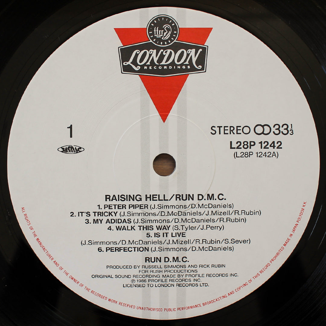 Run D.M.C. - Raising Hell 33'lük LP PLAK Japan Vinyl