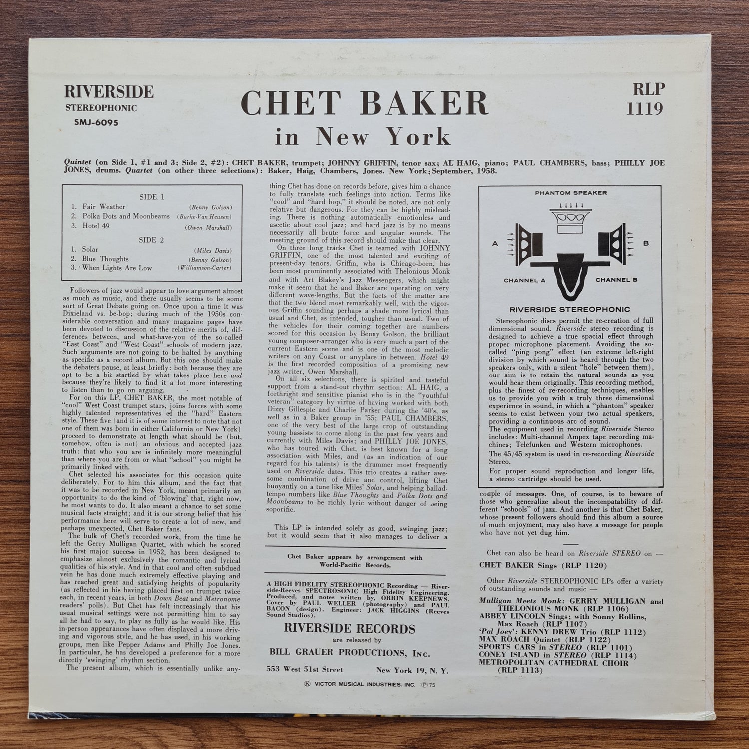 Chet Baker – In New York Japan Vinyl