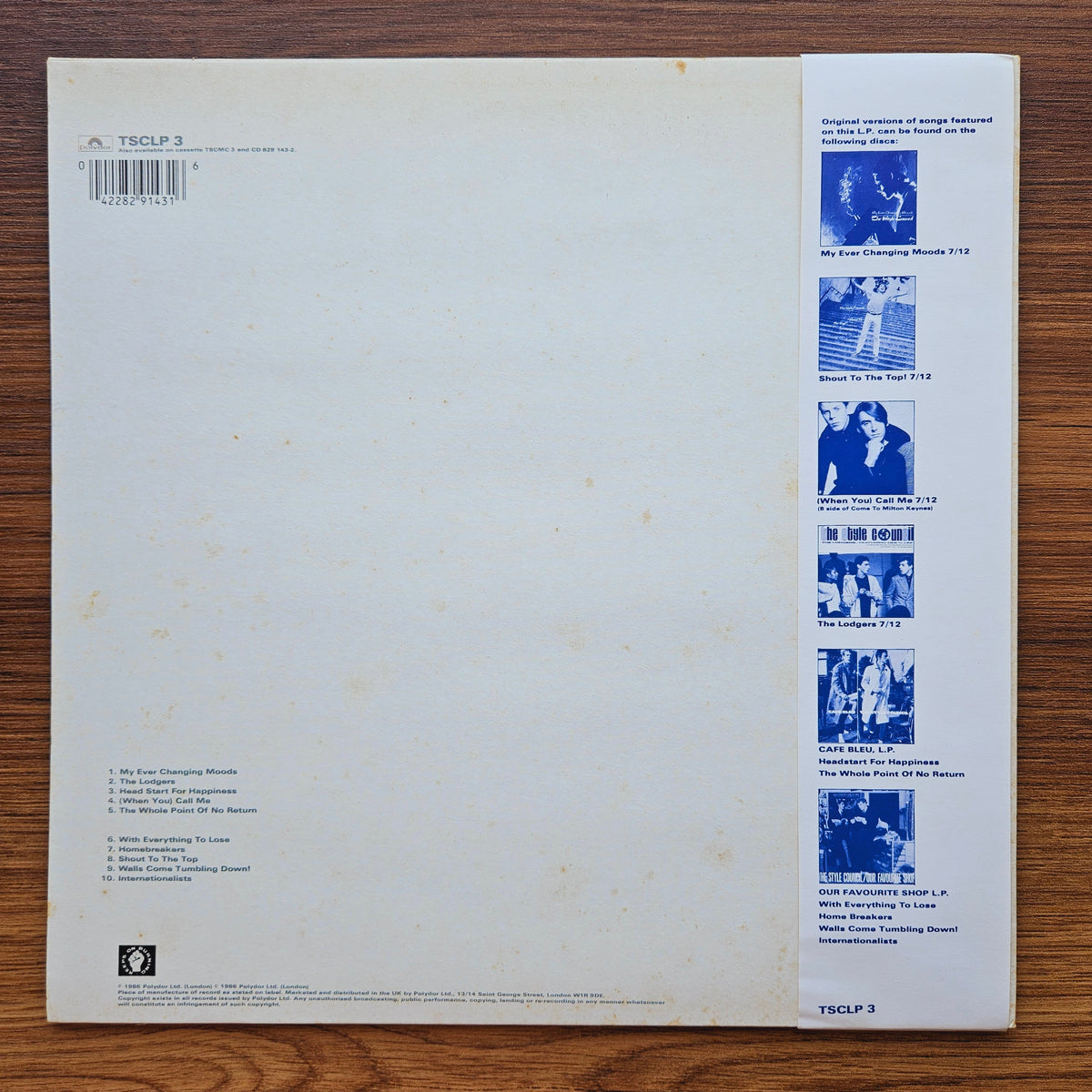 The Style Council – Home And Abroad 33'lük LP PLAK Japan Vinyl