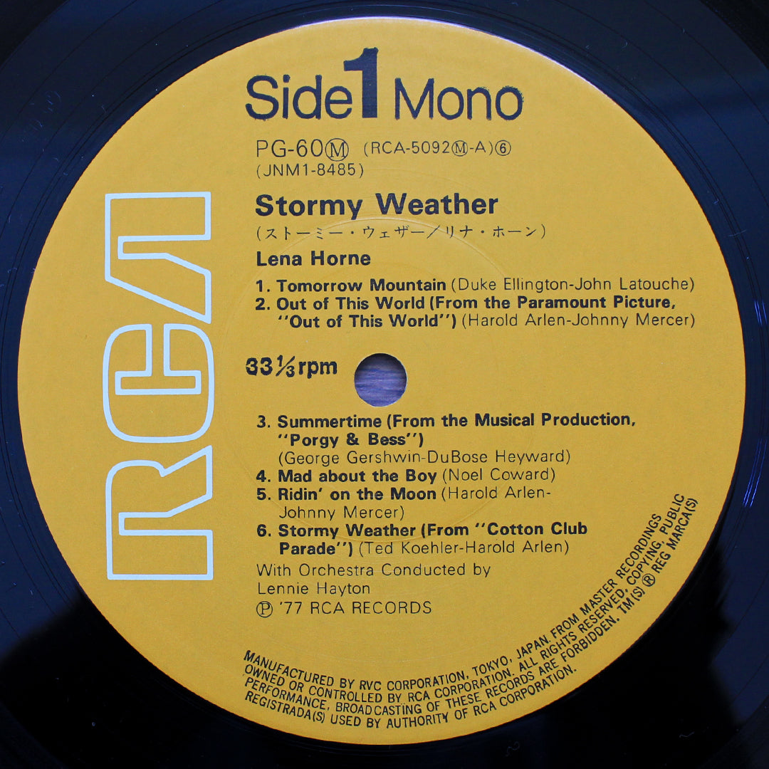 Lena Horne – Stormy Weather İmzalı Plak Japan Vinyl