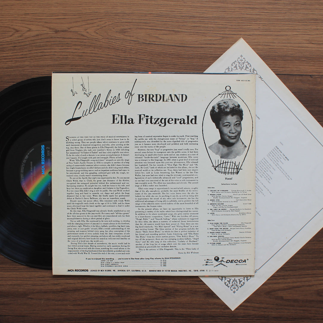 Ella Fitzgerald - Lullabies Of Birdland Japan Vinyl