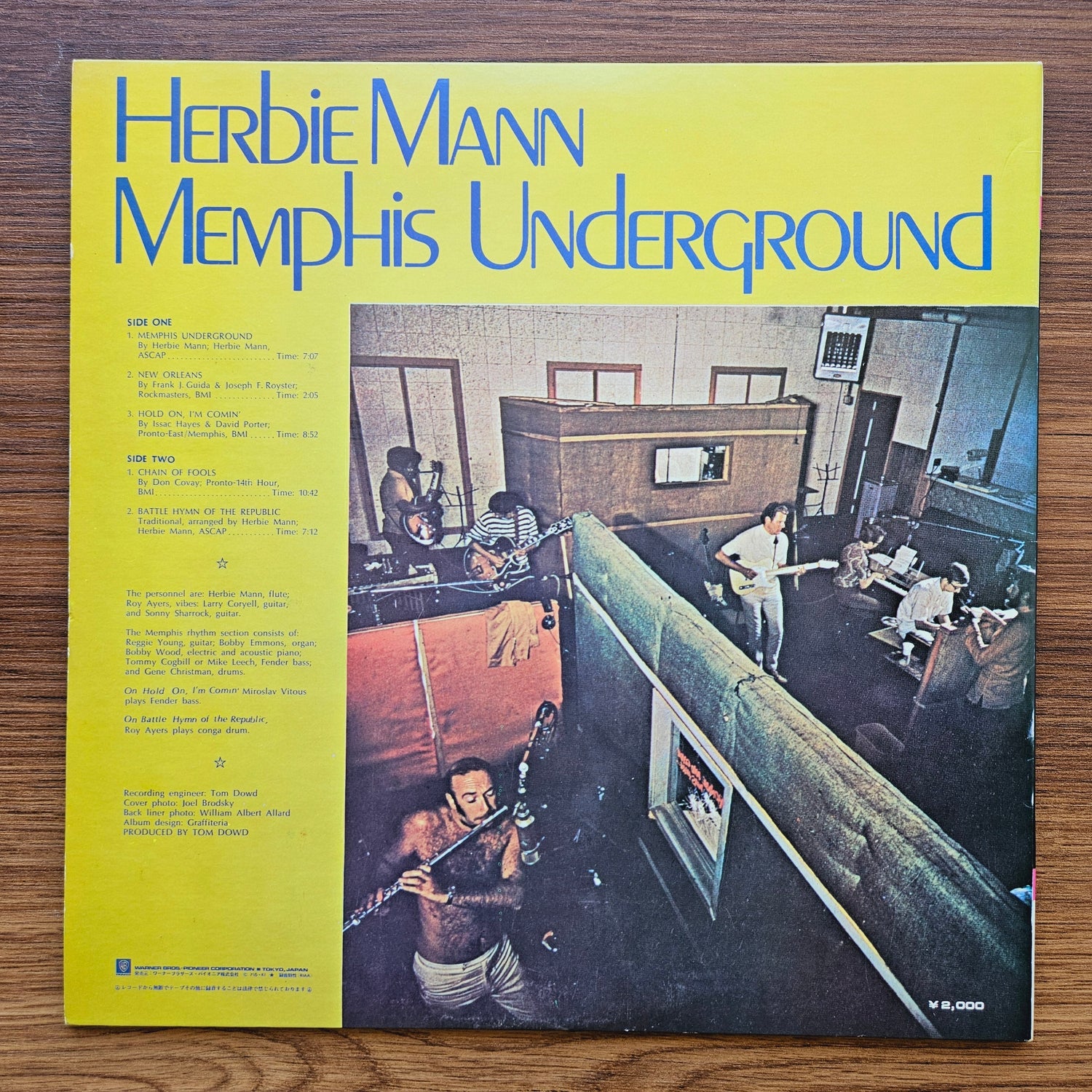 Herbie Mann – Memphis Underground 33'lük LP PLAK Japan Vinyl