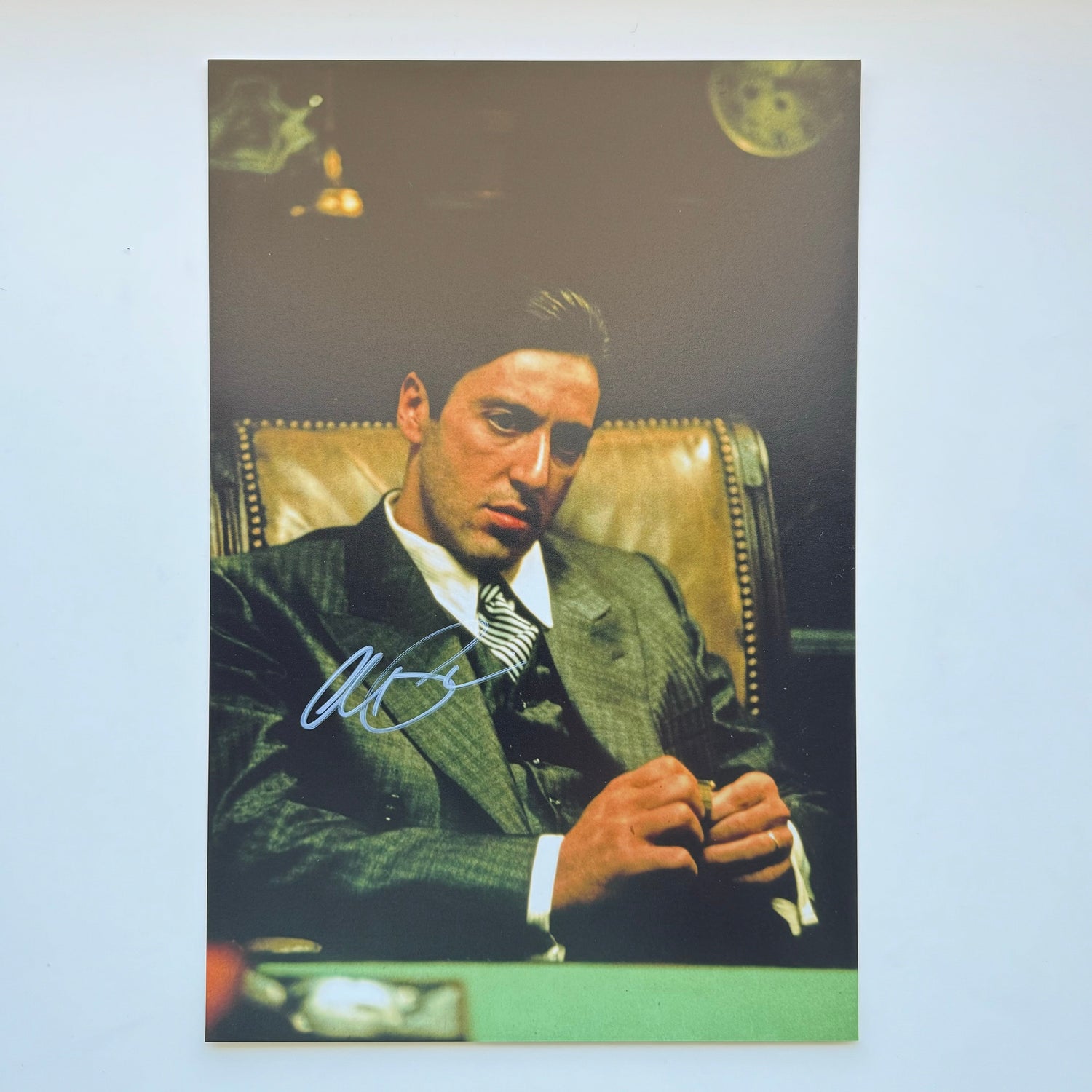 Al Pacino The Godfather 20x30 cm Boyutunda El İmzalı Fotoğraf (Ömür Boyu COA) Japan Vinyl