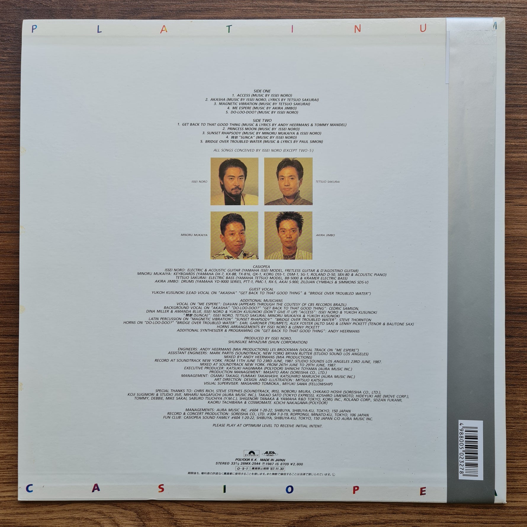 Casiopea – Platinum 33'lük LP PLAK Japan Vinyl