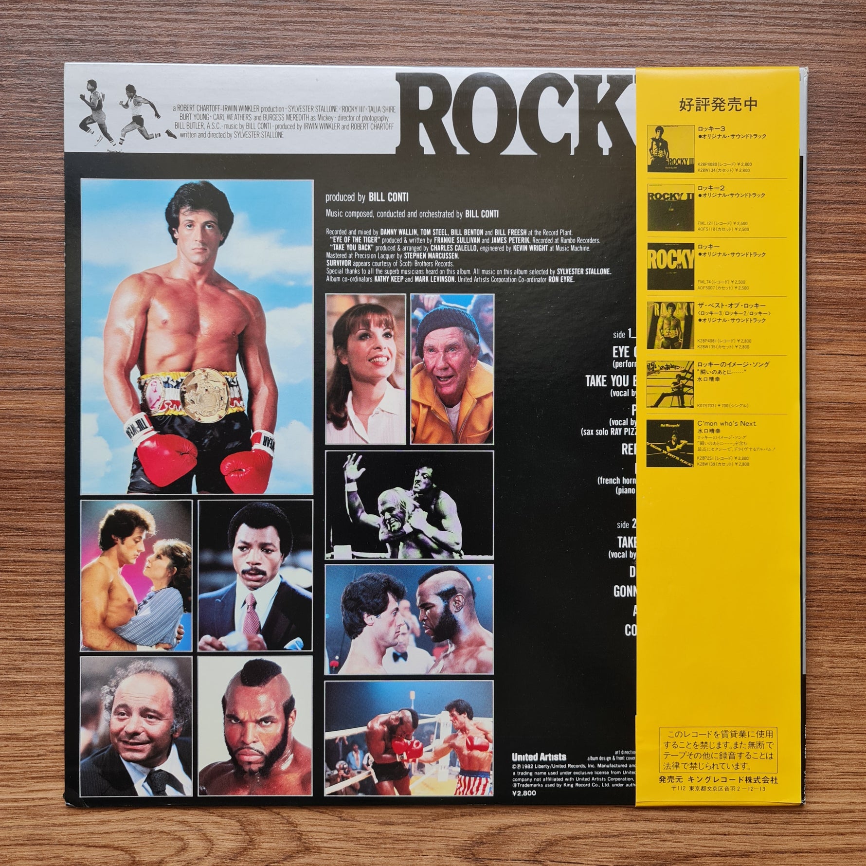 Bill Conti – Rocky III 33'lük LP PLAK Japan Vinyl