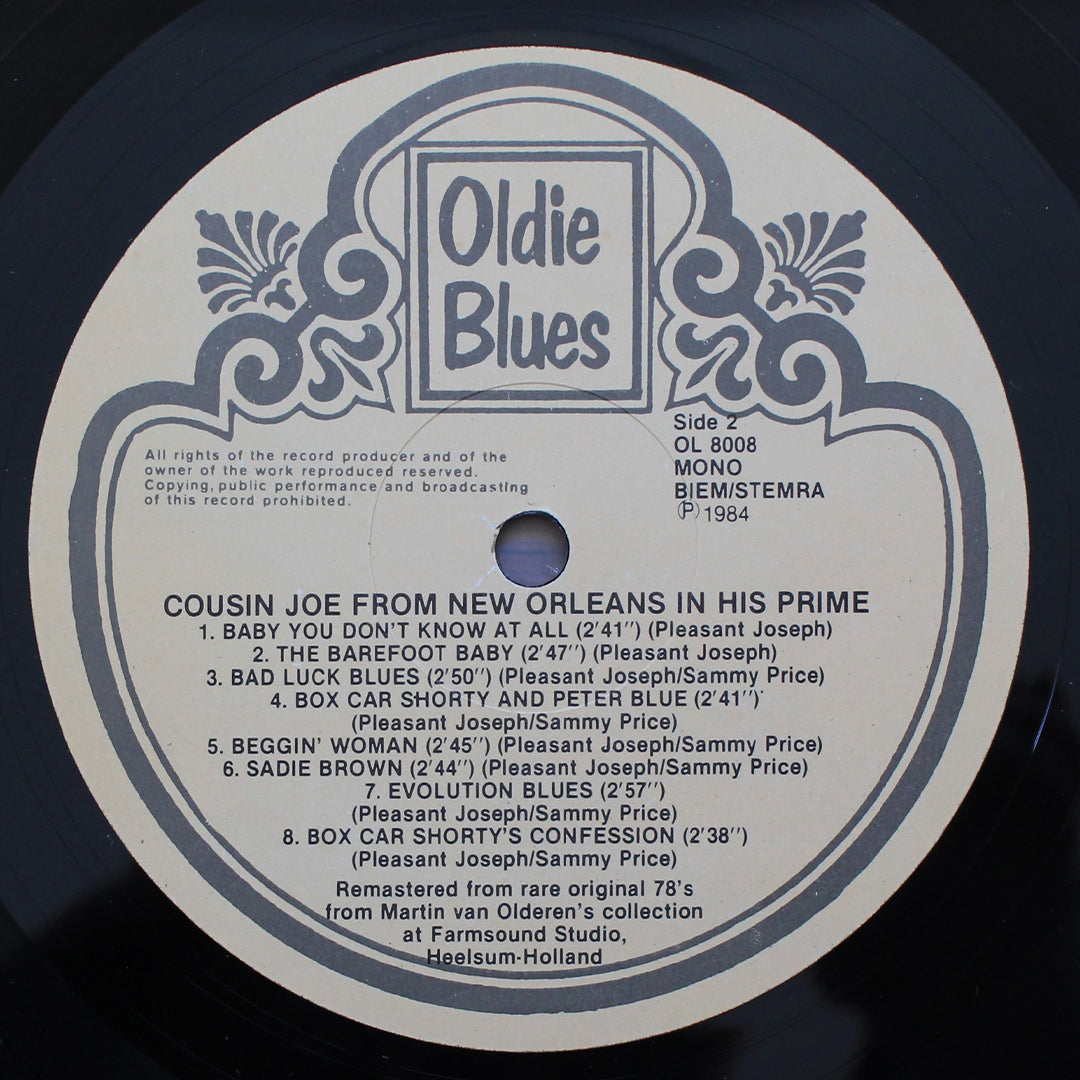Cousin Joe – Cousin Joe From New Orleans In His Prime İmzalı Plak Japan Vinyl