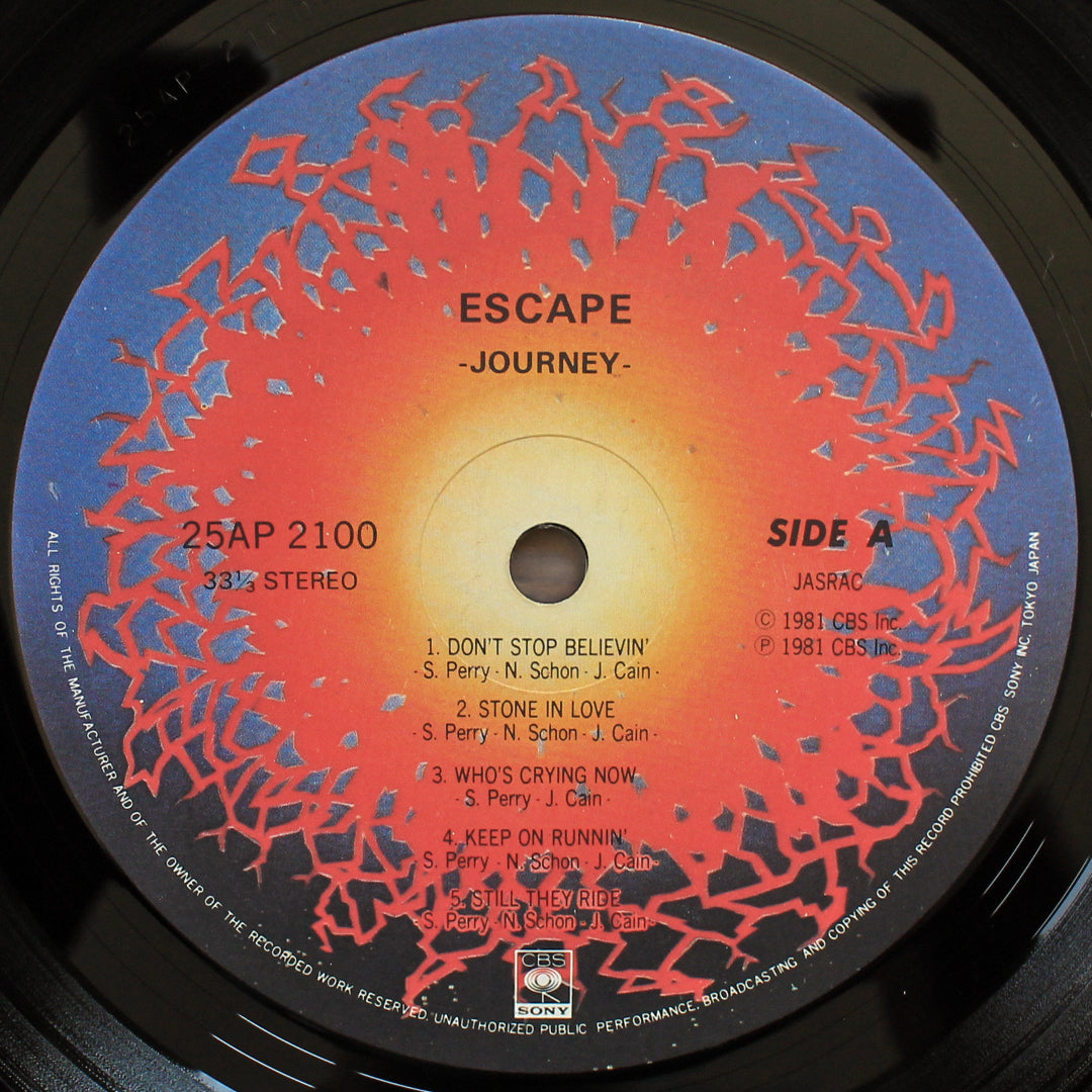 Journey – Escape 33'lük LP PLAK Japan Vinyl