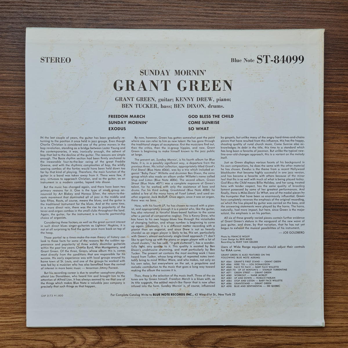 Grant Green - Sunday Mornin' Japan Vinyl