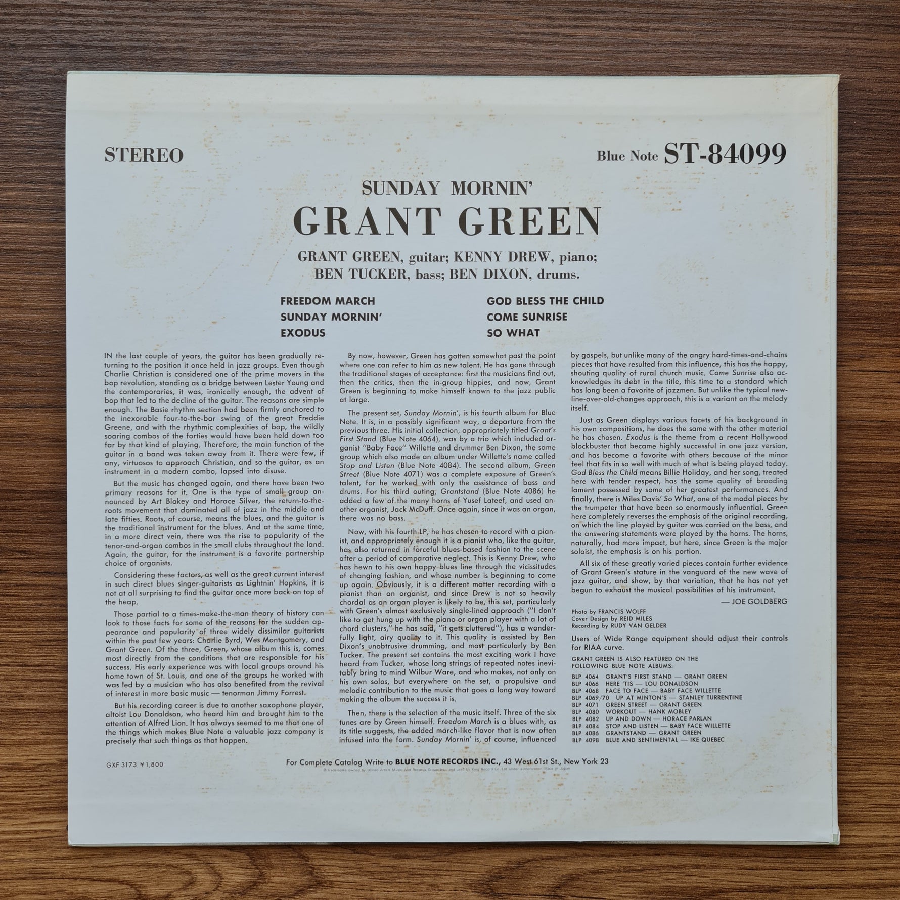 Grant Green - Sunday Mornin' Japan Vinyl