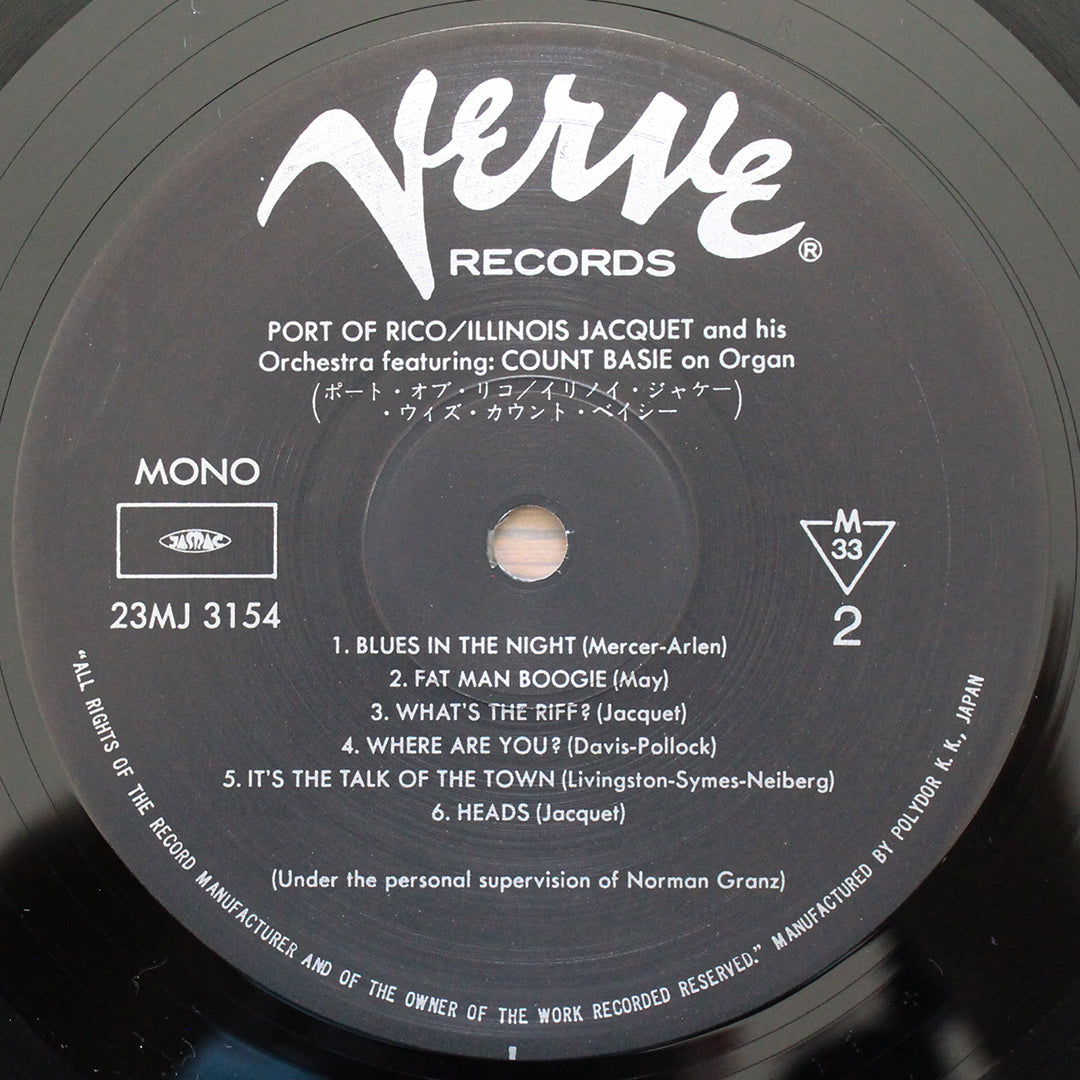 Illinois Jacquet And His Orchestra & Count Basie – Port Of Rico İmzalı Plak Japan Vinyl