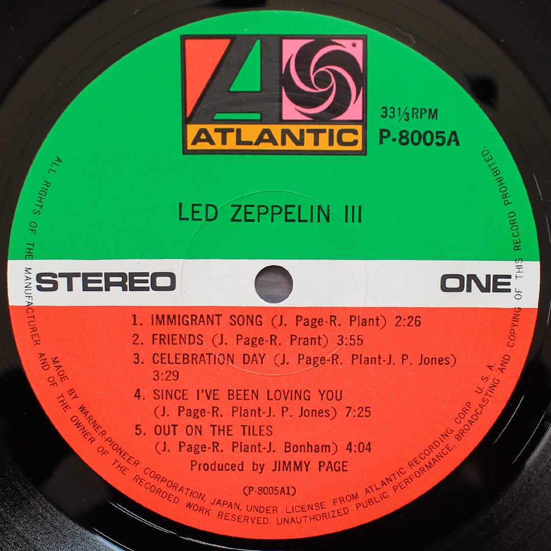 Led Zeppelin III Japan Vinyl