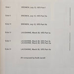 Keith Jarrett – Solo Concerts: Bremen / Lausanne Japan Vinyl
