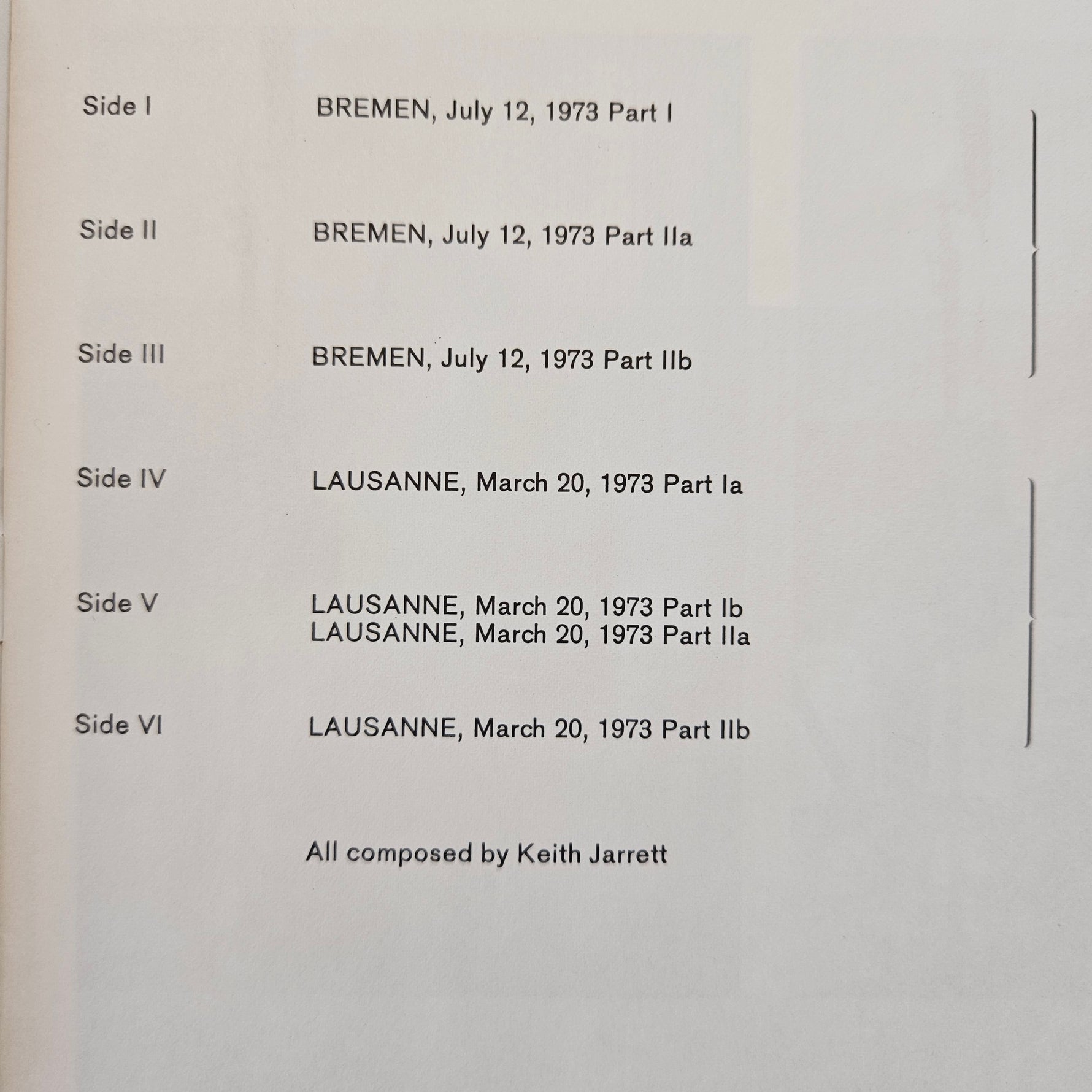 Keith Jarrett – Solo Concerts: Bremen / Lausanne Japan Vinyl