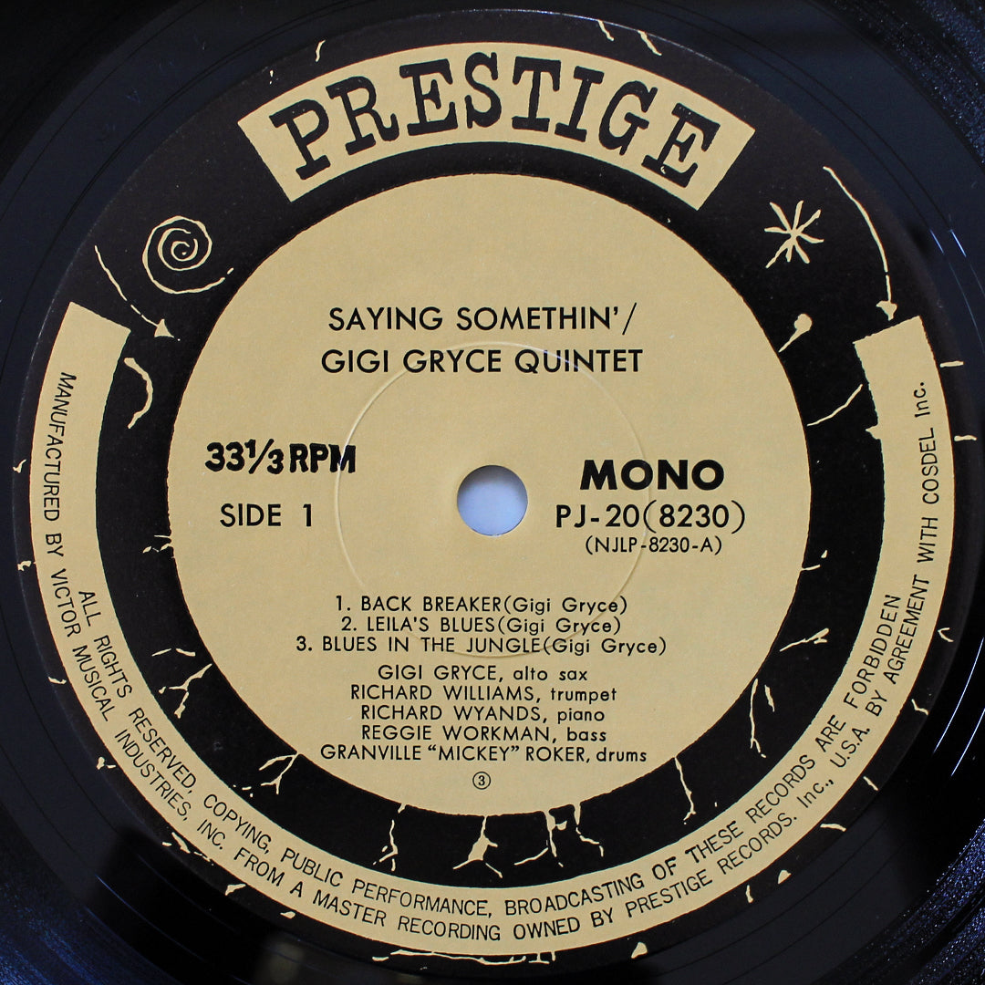 Gigi Gryce Quintet - Saying Somethin'! Japan Vinyl