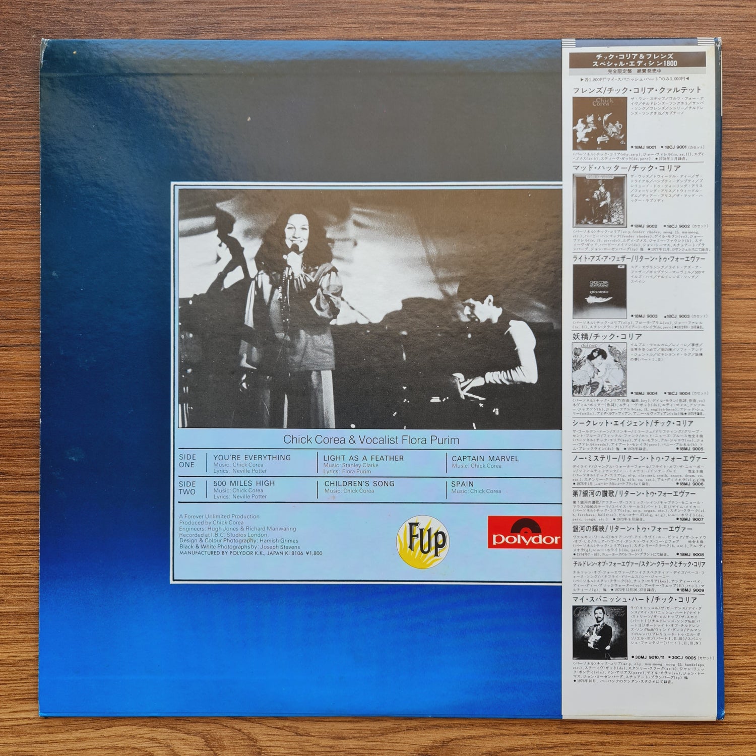 Chick Corea & Return To Forever – Light As A Feather 33'lük LP PLAK Japan Vinyl