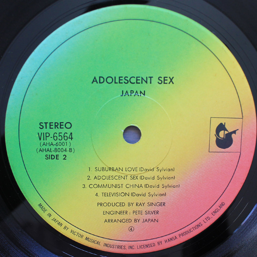 Japan - Adolescent Sex 33'lük LP PLAK Japan Vinyl