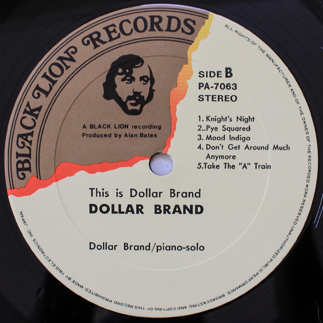 Dollar Brand - This Is Dollar Brand 33'lük LP PLAK Japan Vinyl