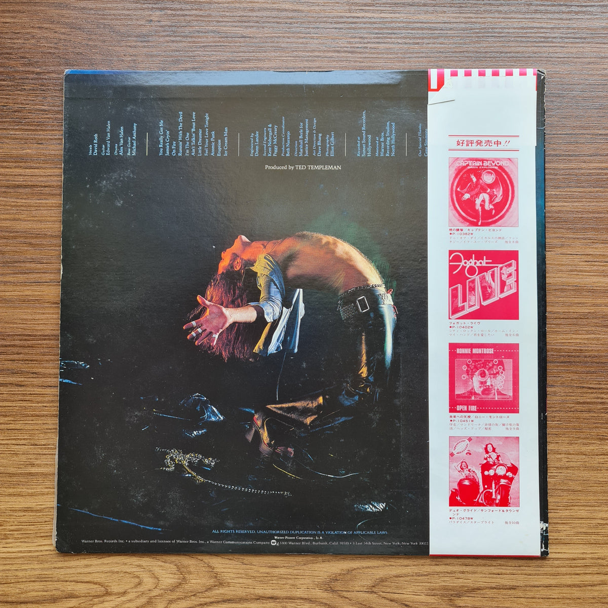 Van Halen – Van Halen 33'lük LP PLAK Japan Vinyl