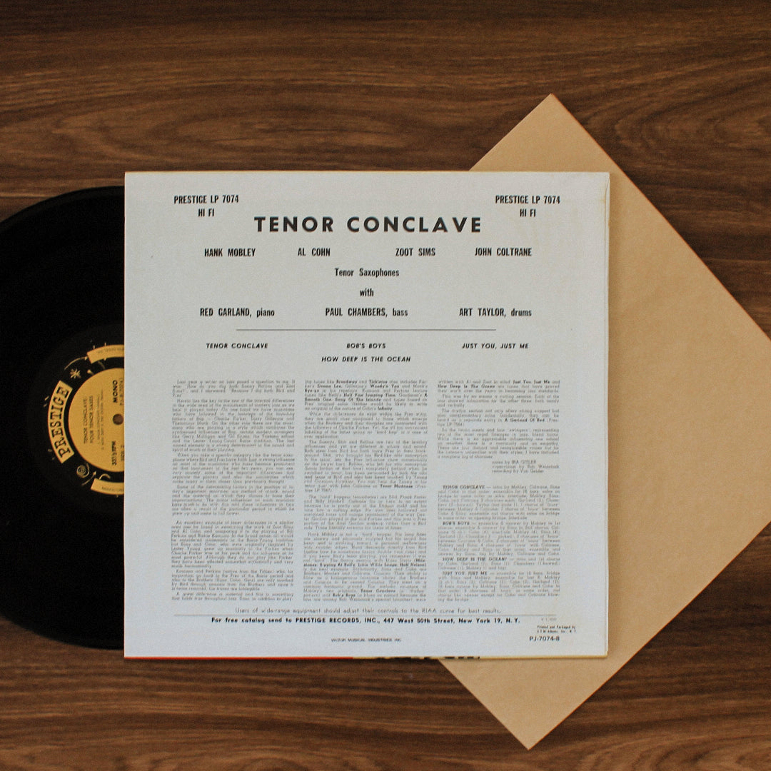 Hank Mobley  Al Cohn  John Coltrane  Zoot Sims - Tenor Conclave 33'lük LP PLAK Japan Vinyl