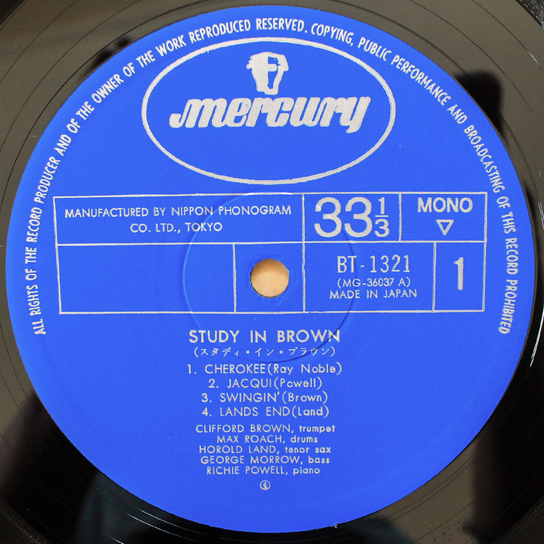 Clifford Brown And Max Roach – Study In Brown 33'lük LP PLAK Japan Vinyl