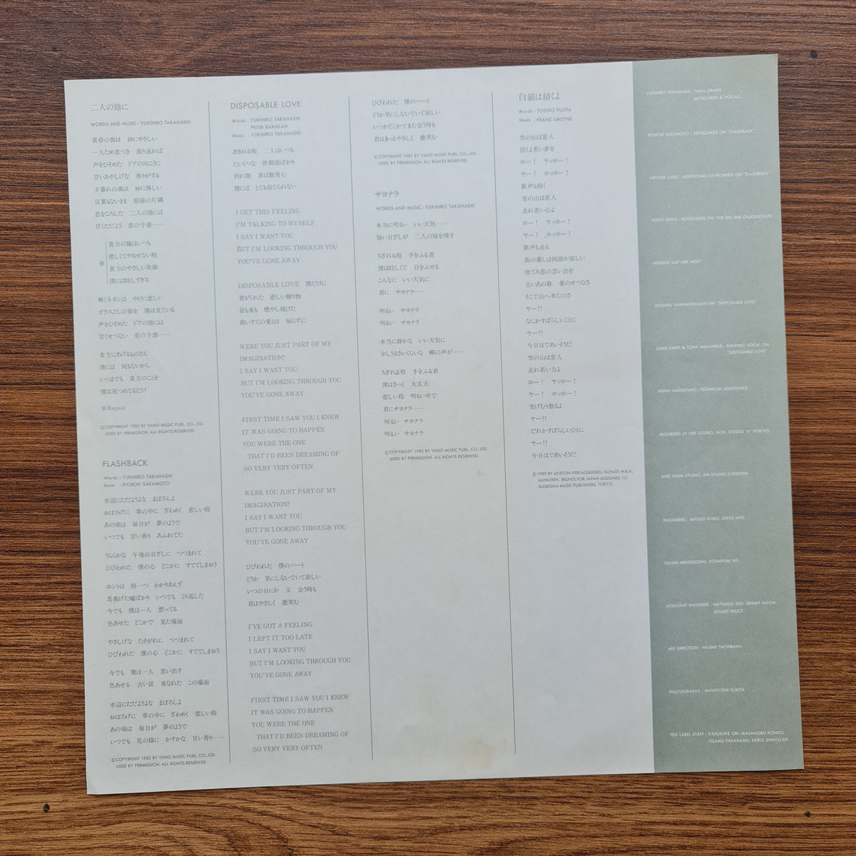 Yukihiro Takahashi – What, Me Worry? Japan Vinyl