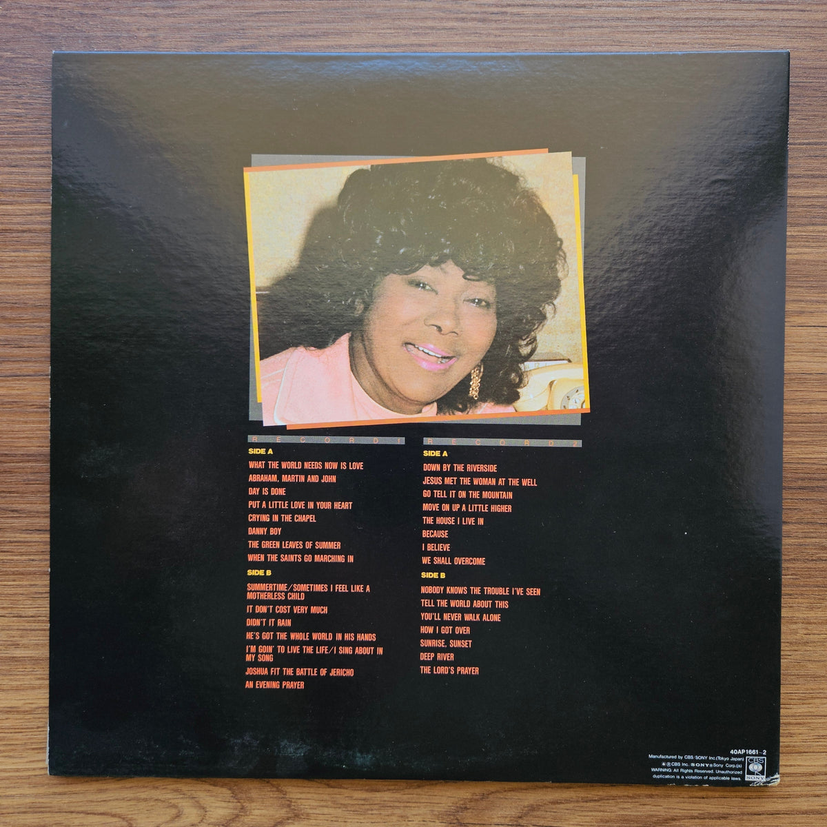 Mahalia Jackson – Mahalia Jackson 33'lük LP PLAK Japan Vinyl