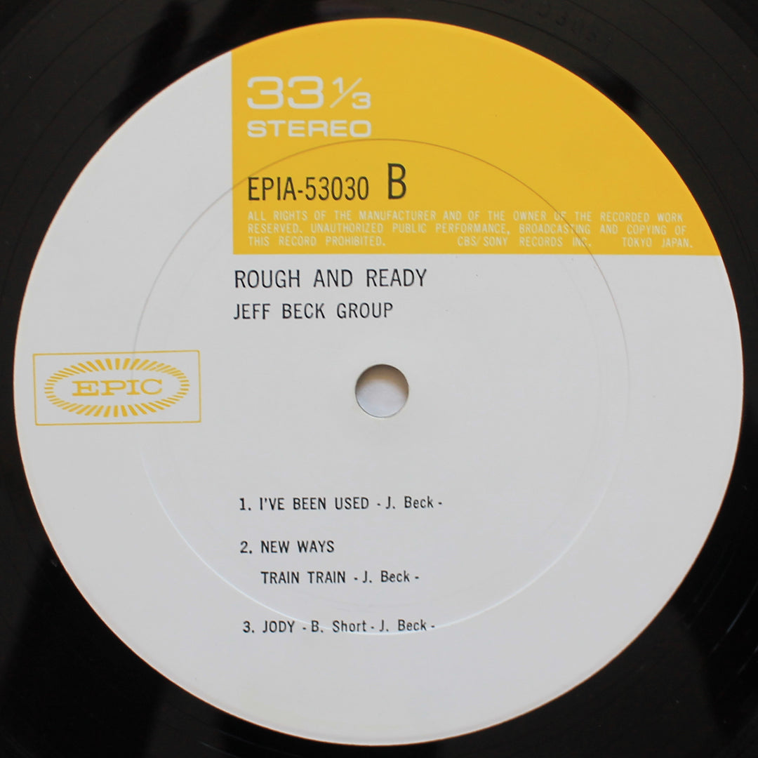 Jeff Beck Group - Rough And Ready 33'lük LP PLAK Japan Vinyl