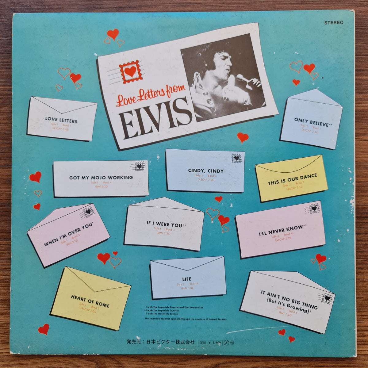 Elvis Presley – Love Letters From Elvis Japan Vinyl