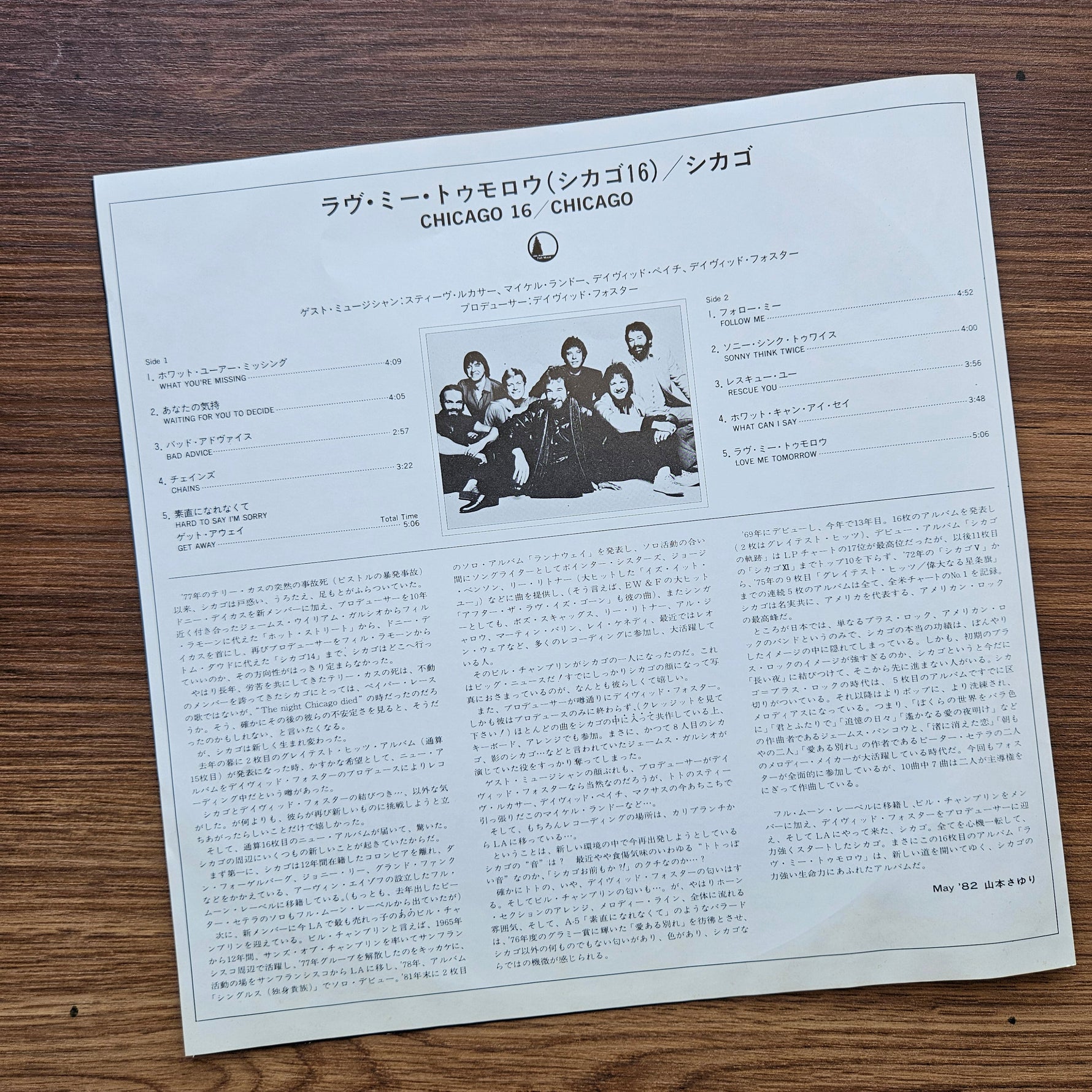 Chicago – Chicago 16 33'lük LP PLAK Japan Vinyl
