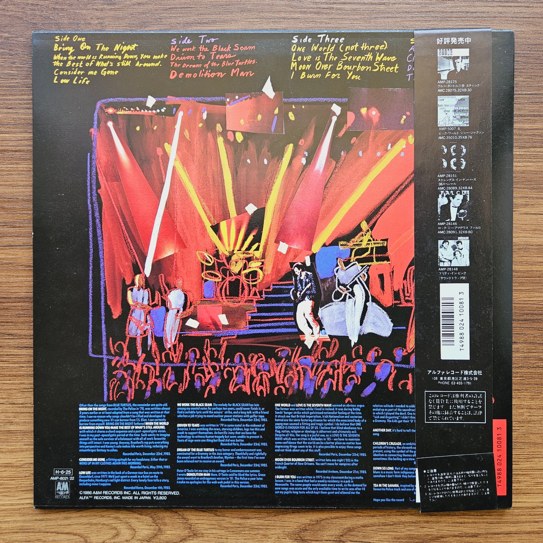 Sting – Bring On The Night 33'lük LP PLAK Japan Vinyl