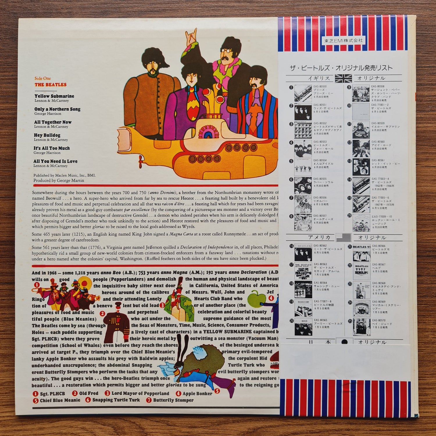 The Beatles – Yellow Submarine 33'lük LP PLAK Japan Vinyl
