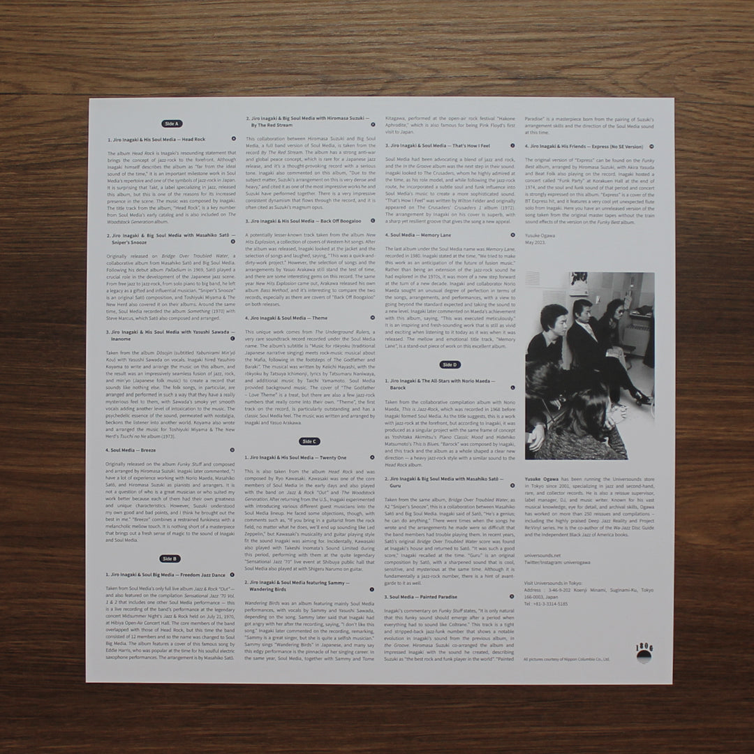 Jiro Inagaki - Selected by Yusuke Ogawa Japan Vinyl