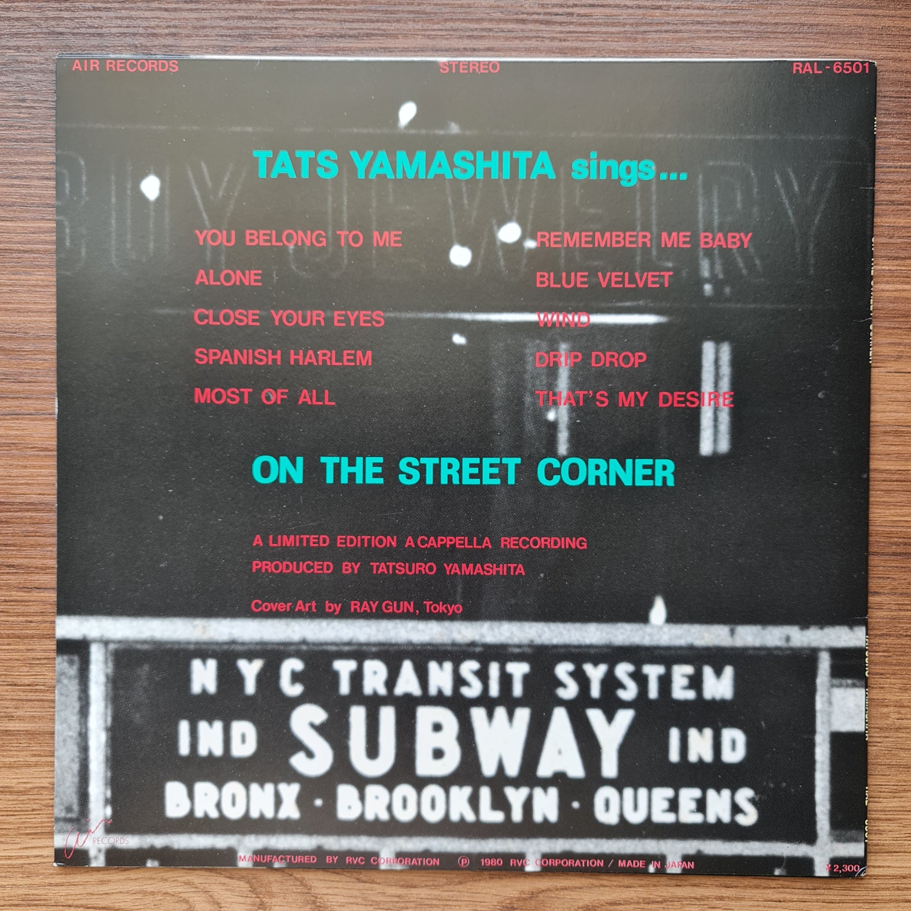 Tatsuro Yamashita - On The Street Corner 33'lük LP PLAK Japan Vinyl