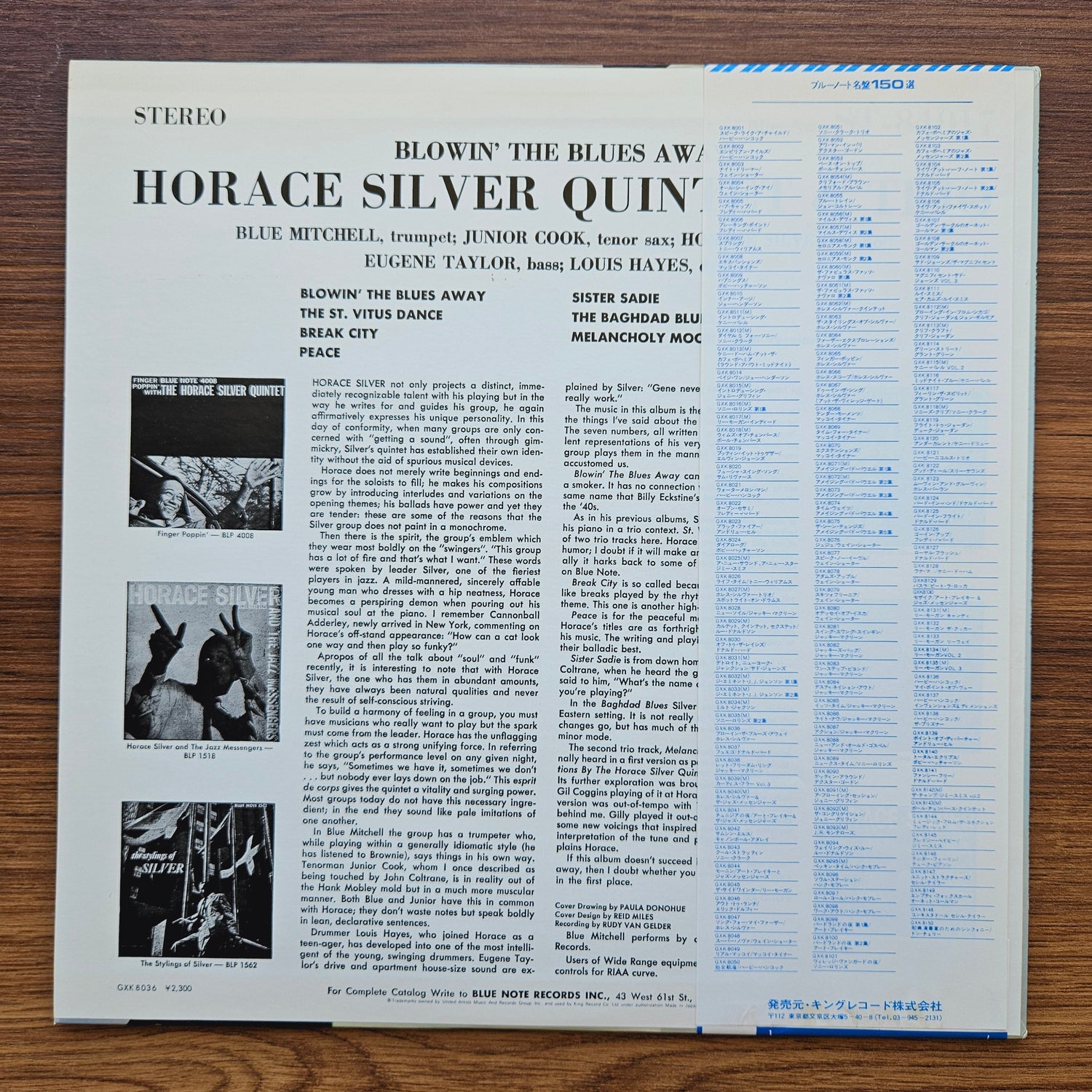 The Horace Silver Quintet & The Horace Silver Trio – Blowin' The Blues Away 33'lük LP PLAK Japan Vinyl