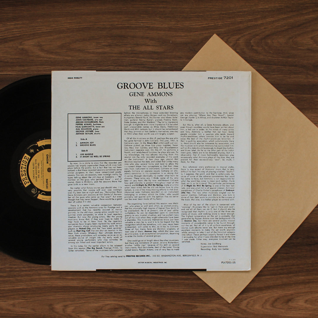 Gene Ammons And His All Stars - Groove Blues Japan Vinyl