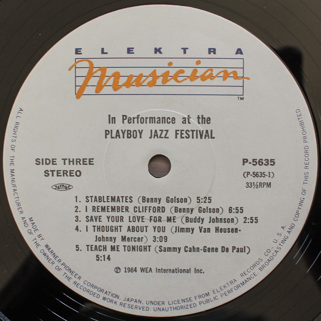 In Performance At The Playboy Jazz Festival 33'lük LP PLAK Japan Vinyl