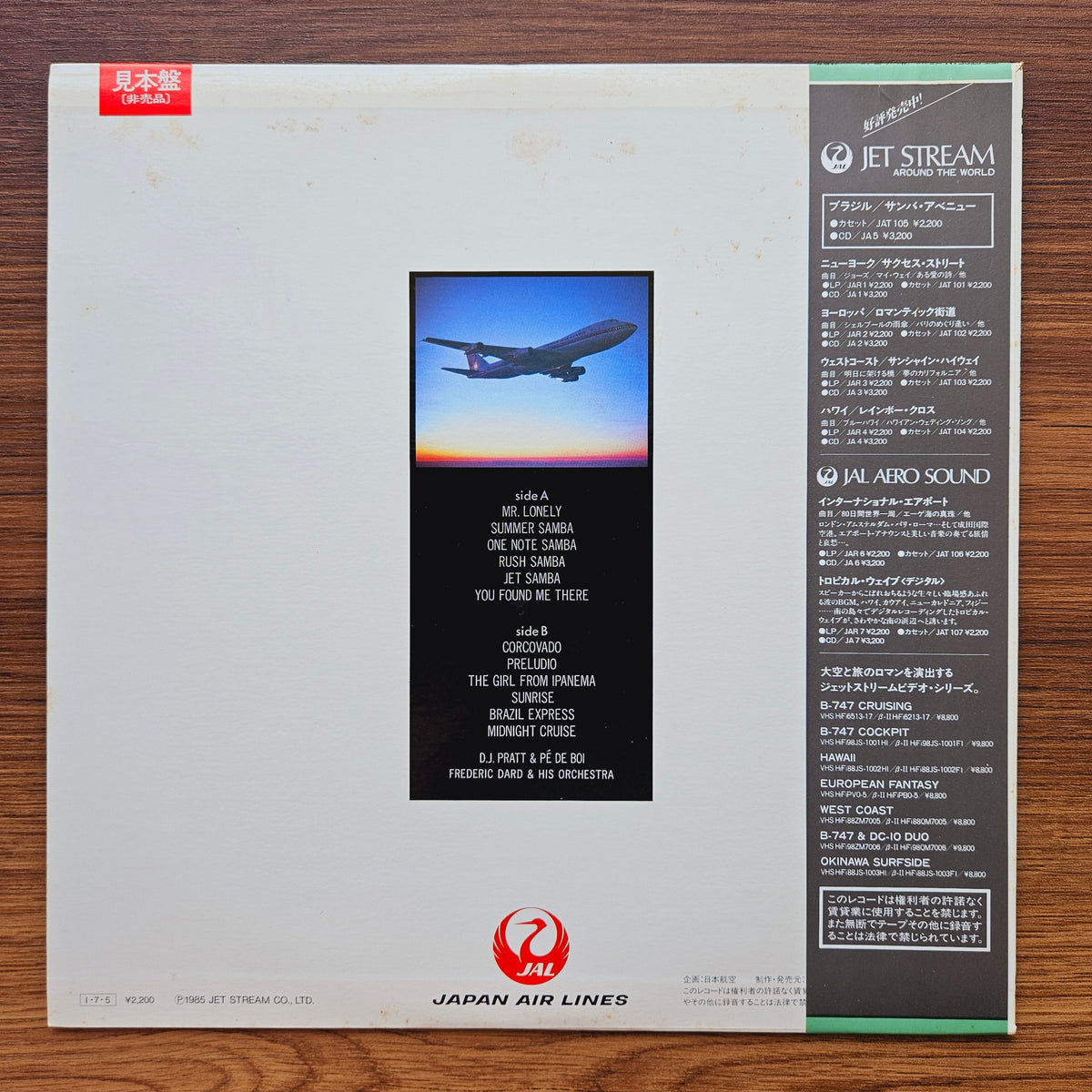 David John Pratt & Frederic Dard & His Orchestra – Brazil - Samba Avenue 33'lük LP PLAK Japan Vinyl