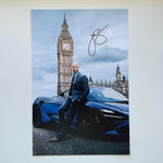 Jason Statham 20x30 cm Boyutunda El İmzalı Fotoğraf (Ömür Boyu COA) Japan Vinyl