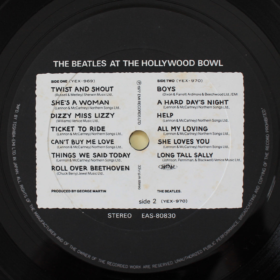 The Beatles - The Beatles At The Hollywood Bowl 33'lük LP PLAK Japan Vinyl