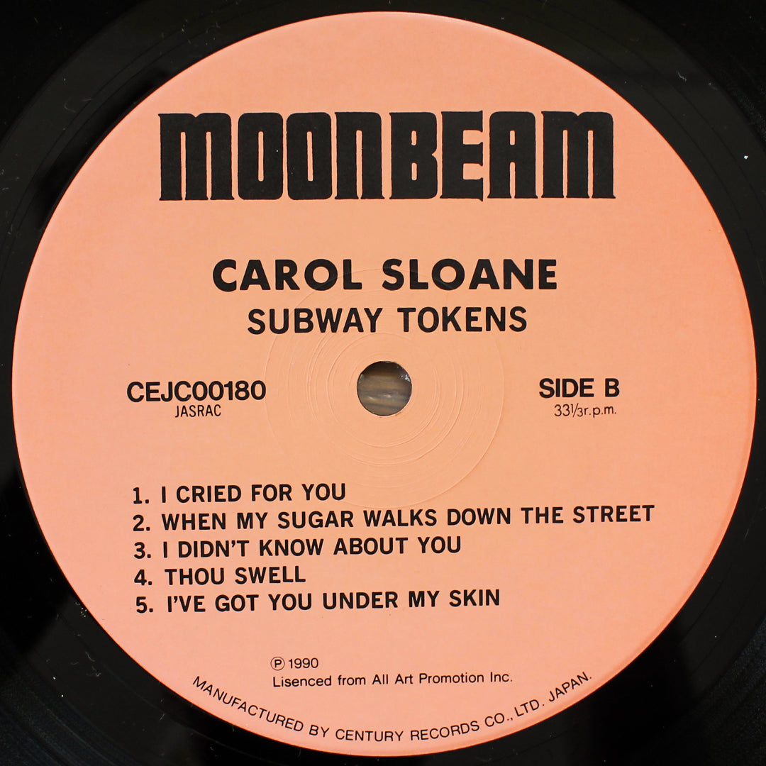 Carol Sloane - Subway Tokens 33'lük LP PLAK Japan Vinyl