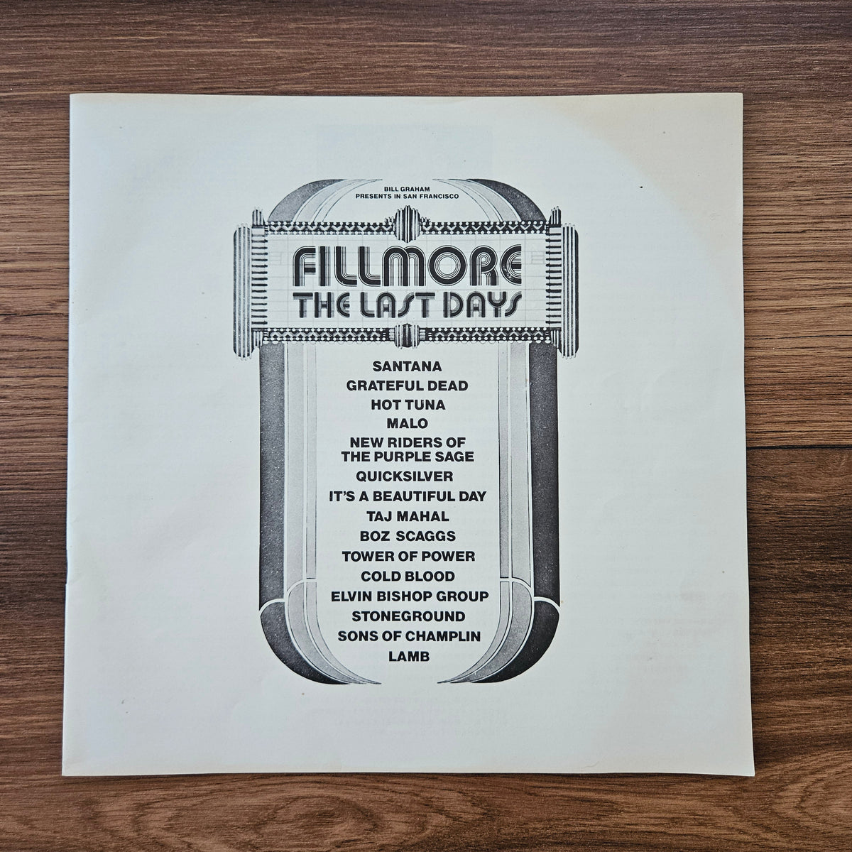 Fillmore – The Last Days Japan Vinyl