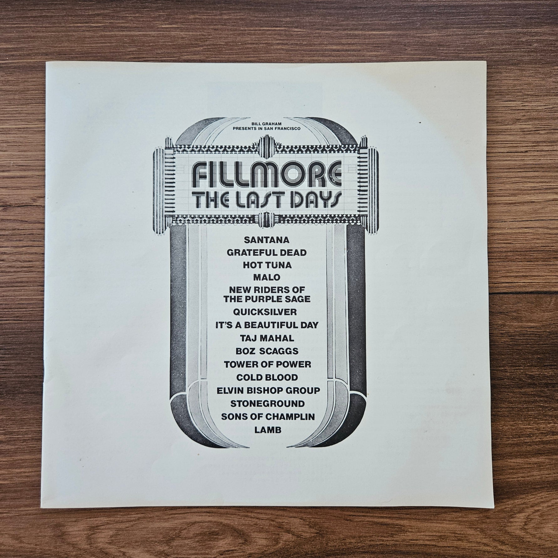 Fillmore – The Last Days Japan Vinyl