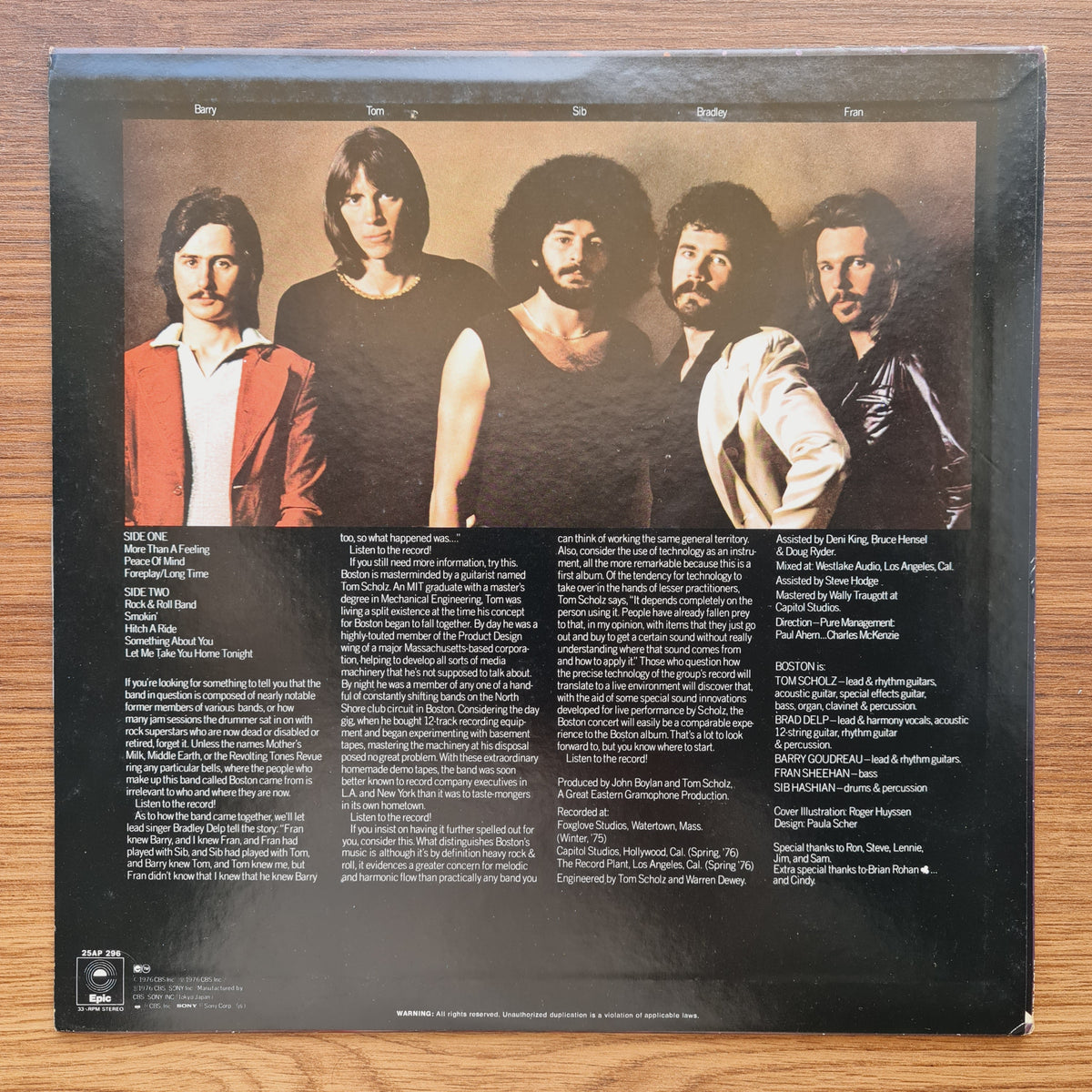Boston – Boston 33'lük LP PLAK Japan Vinyl
