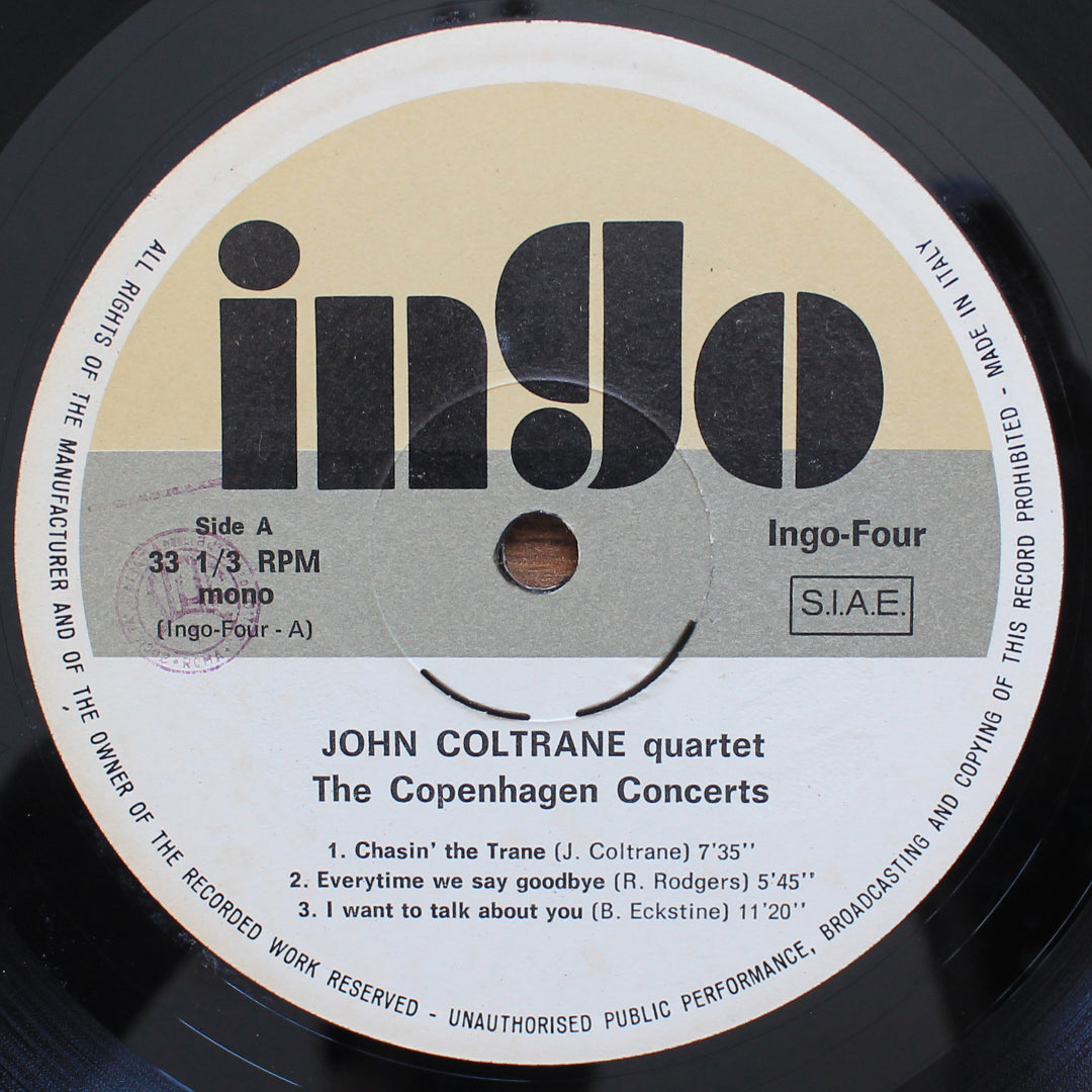 John Coltrane Quartet - The Copenhagen Concerts 33'lük LP PLAK Japan Vinyl