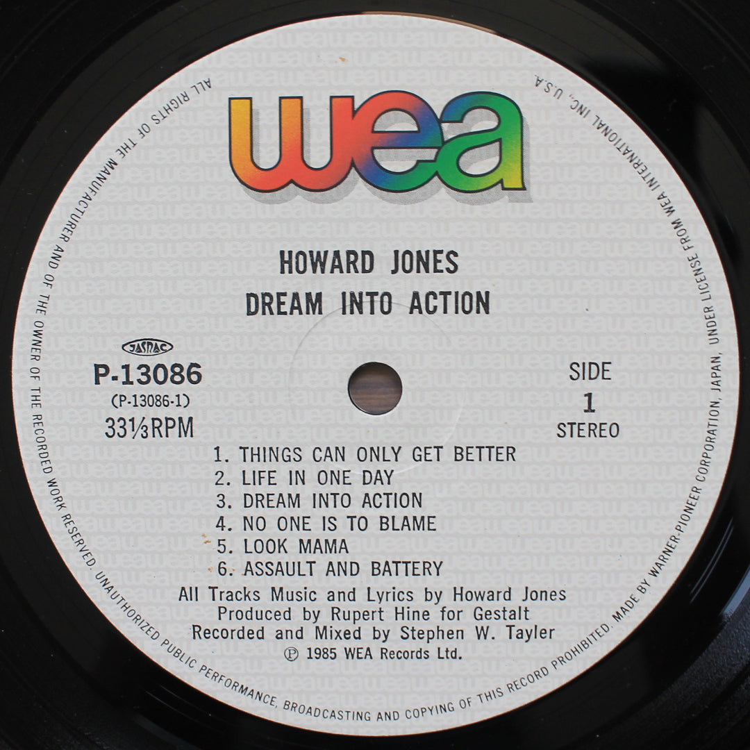 Howard Jones - Dream Into Action 33'lük LP PLAK Japan Vinyl