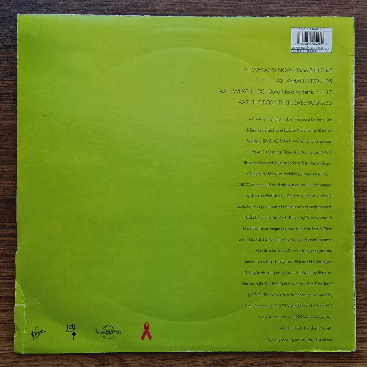Janet Jackson - Whoops Now / What'll I Do Japan Vinyl