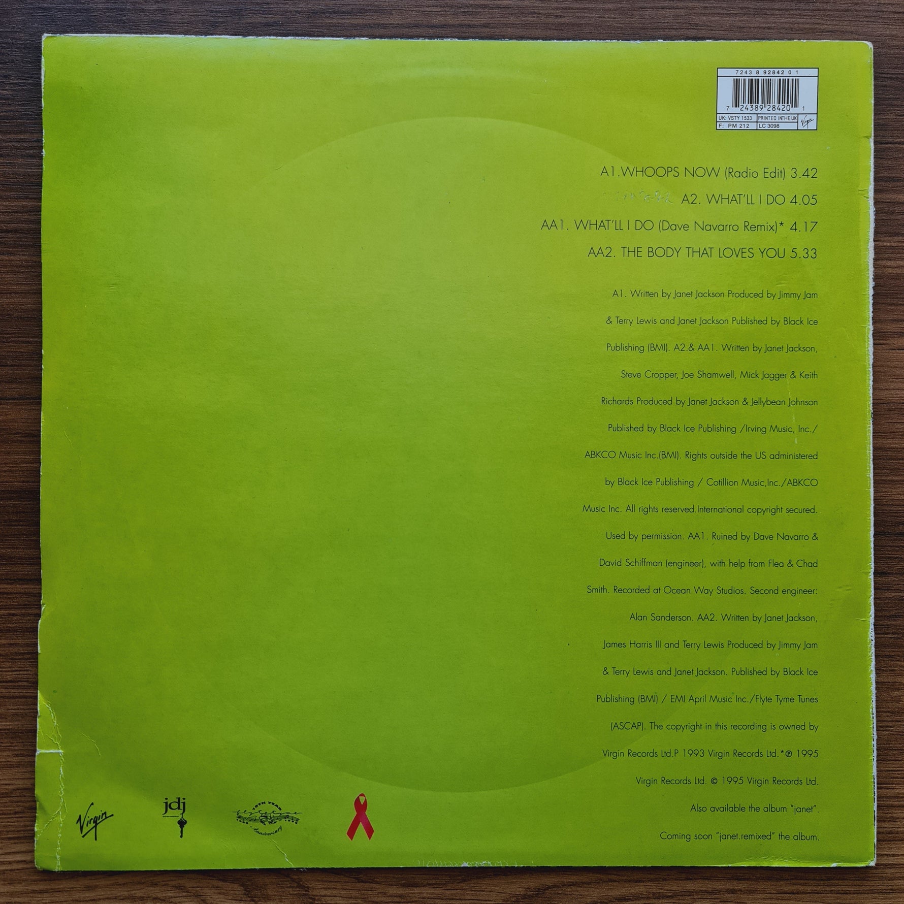 Janet Jackson - Whoops Now / What'll I Do Japan Vinyl