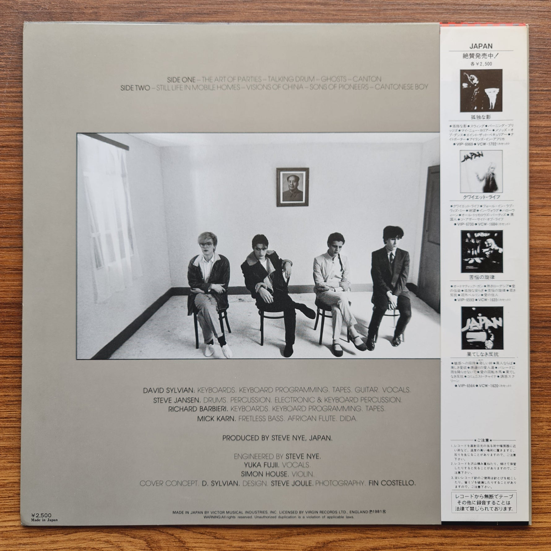 Japan – Tin Drum 33'lük LP PLAK Japan Vinyl
