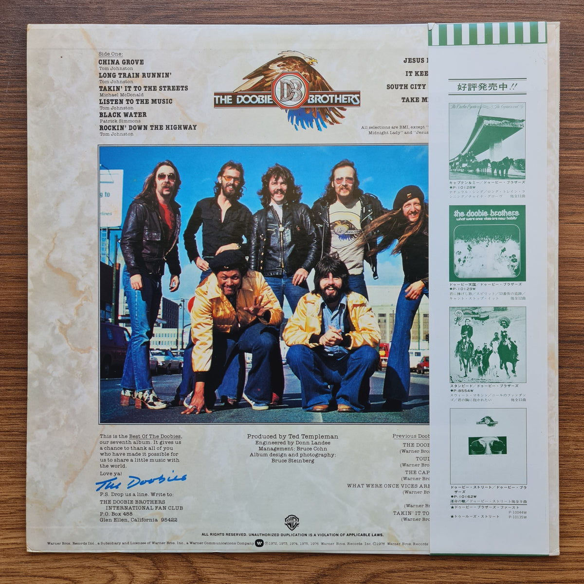 The Doobie Brothers – Best Of The Doobies 33'lük LP PLAK Japan Vinyl