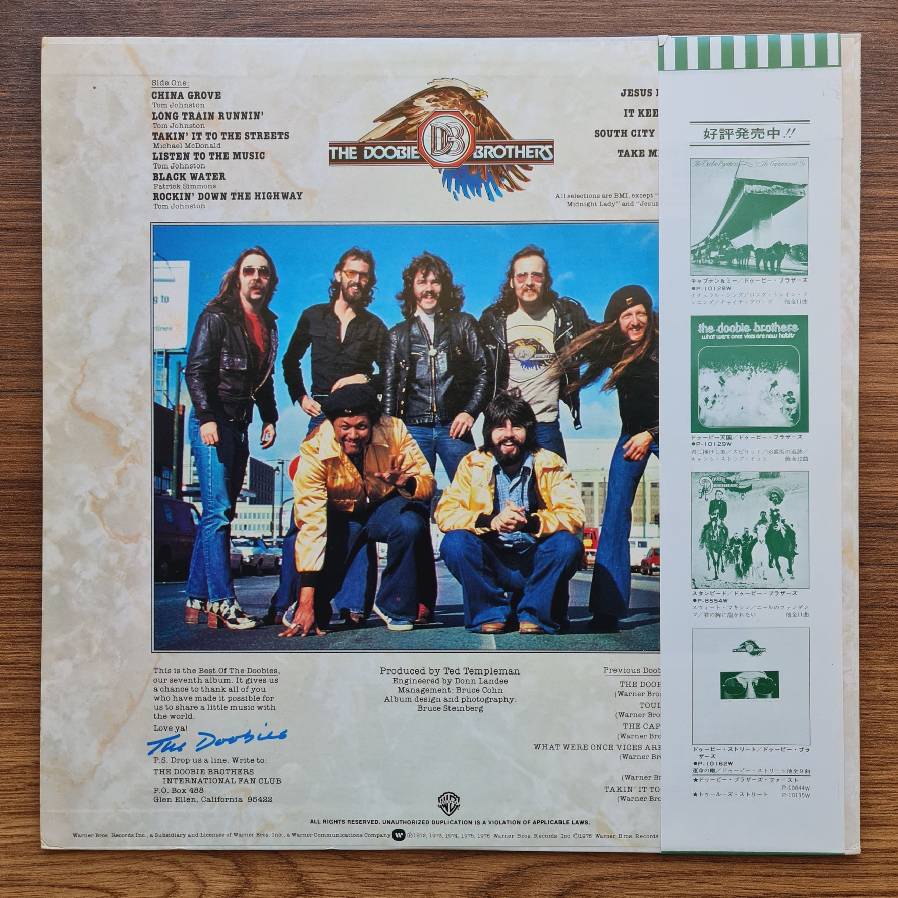 The Doobie Brothers – Best Of The Doobies 33'lük LP PLAK Japan Vinyl